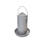 Abreuvoir poule galvanis� gris avec anse 4l - gaun gris