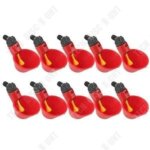 Abreuvoir - tech discount - 10pcs - rouge - plastique - automatique pour oiseaux