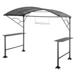 Abri � barbecue neiba graphite 296x15m en acier trait� �poxy - hesp�ride