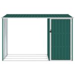 Abri � bois de jardin - fydun - 245x98x159 cm - acier galvanis� - sans plancher - assemblage requis