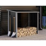 Abri bches mtal en acier galvanis 223 m3 l182 x p83 x h148cm - derwood