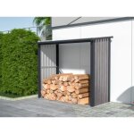 Abri bches mtal en acier galvanis effet bois 198 m3 - 2 stres - l182 x p89 x h156cm - birwood