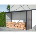 Abri bches mtal en acier galvanis effet bois 578 m3 - 8 stres - l302 x p119 x h190cm - varwood