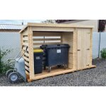 Abri b�cher mono pente - habrita - madriers bois massif - sans plancher - blanc - rectangulaire