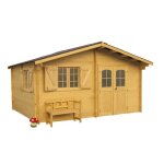 Abri embo�t� - habrita - avec toiture en plaques ondul�es - 42 mm - 2287 m�