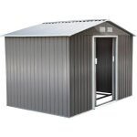 Abri de jardin - outsunny - 54m� - kit de fondation porte coulissante verrouillables 4 a�rations - 277x195x192 ...