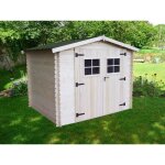 Abri de jardin 630m en bois massif - toiture en plaques ondules