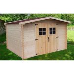 Abri de jardin 958m en bois massif - toiture en plaques ondules