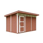 Abri de jardin qualit� premium 9m� - timbela m904 - redwood red - bois - panneaux de particules - plat ...
