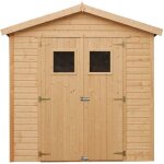 Abri de jardin en bois 42 m timbela - pin / pica - h228x222x233 cm - construction de panneaux - m351 ...
