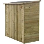 Abri jardin bois adossable lipki - 1. 79 x 0. 90 x 1. 78 / 1. 87 m