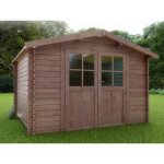 Abri de jardin en bois trait� par autoclave 991 m� �paisseur 28 mm - hortusa