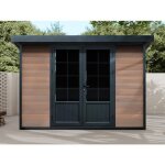 Abri de jardin en bois composite 28 mm aspect naturel foncé 1043 m² - hazelton Abri de jardin en bois composite 28 mm aspect naturel foncé 1043 m² - hazelton