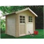 Abri de jardin en bois solid laval 238x198cm - paisseur 28mm - porte simple - surface 471m - trait ...
