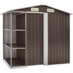 Vidaxl abri de jardin avec etagre cabine de stockage remise  outils abri de rangement hangar cour extrieur ...