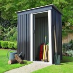 Idmarket abri de jardin 13 m� gris en acier galvanis�