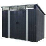 Abri de jardin en m�tal 461 m� - 238 x 193 x 202 cm - soler - kit dancrage inclus 2 portes coulissantes ...
