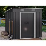 Abri de jardin métal en acier galvanisé gris 23 m² - manso Abri de jardin métal en acier galvanisé gris 23 m² - manso