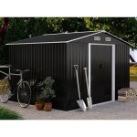 Abri de jardin métal en acier galvanisé gris 8 m² - manso Abri de jardin métal en acier galvanisé gris 8 m² - manso