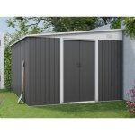 Abri de jardin métal adossé en acier galvanisé anthracite 976 m² - daxton Abri de jardin métal adossé en acier galvanisé anthracite 976 m² - daxton