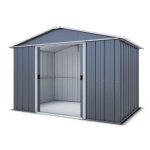 Abri de jardin m�tal gris 53 m2 yardmaster + kit dancrage