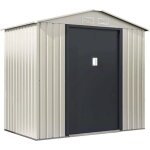 Abri de jardin m�tal nebraska - 4. 07 m� - beige / gris anthracite