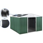 Abri de jardin m�tal - rosas - 1085 m� avec panneaux solaires - vert