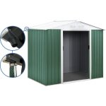 Abri de jardin m�tal - rosas - 271 m� avec goutti�re - vert