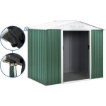 Abri de jardin m�tal - rosas - 407 m� avec goutti�re - vert