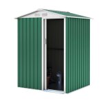 Abri de jardin m�tallique - gardiun - milton - porte coulissante - vert / blanc - 025mm