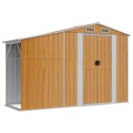 Abri de jardin - mothinessto - yy10814 - acier galvanis� - marron - 277x93x179 cm