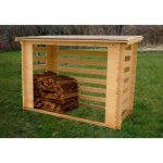 Abri de jardin range - bches ferm en bois - 4 stres - 236x119x167cm