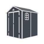 Abri de jardin en r�sine - gardiun - new donna - fen�tre lat�rale - gris anthracite