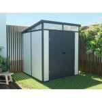 Abri de jardin en rsine gris 365 m avec plancher - minaro