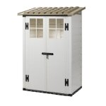 Abri de jardin en r�sine - habrita - toit mono - pente - 22 mm - 95 x 139 cm