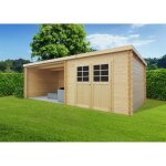 Abri de jardin solid - rohan s8369 - 2980 x 2980 + 3611 - 28mm - double porte - fenêtres en verre Abri de jardin solid - rohan s8369 - 2980 x 2980 + 3611 - 28mm - double porte - fenêtres en verre