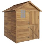 Abri de jardin outsunny 288m cabane  outils extrieur toit tanche avec fentre transparente plancher ...