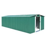 Vidaxl abri de jardin 257x580x181 cm mtal vert 143352