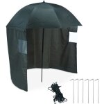 Relaxdays abri de p�che avec paroi lat�rale m�canisme � bascule piquets & sac transport tente parapluie ...