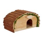 Relaxdays abri pour hrisson bois & mousse avec sol pour le jardin hxlxp: 18 x 34 x 17 cm nature