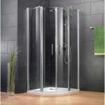 Schulte paroi de douche acc�s dangle arrondi 90x90x192 cm portes battantes verre 5 mm transparent anticalcaire ...