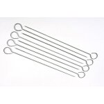 Accessoire de barbecue - hesperide - piques � brochettes en m�tal - lot de 8 - longueur 22 cm
