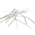Accessoires bijoux tiges clous ttes plates 40mm (200 pices) gris