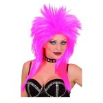 Accessoire de costume - widmann - perruque rockstar fuchsia - adulte - rose
