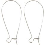 Accessoires cration attache boucle doreille crochet 33 mm (50 pices) argent