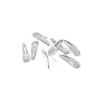 Accessoires cration barrettes  cheveux clic clac 46 x 13 mm (10 pices) gris