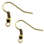 Accessoires cr�ation crochets boucle doreille attache 18 mm (50 pi�ces) bronze