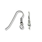 Accessoires cration crochets boucle doreille attache 18 mm (50 pices) gris