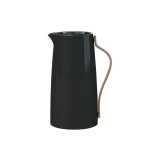 Cafetire isotherme - stelton - emma - acier inoxydable - noir - poigne en htre