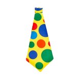 Accessoire de d�guisement - ptit clown - cravate de clown - jaune � pois multicolore - tissu - enfant ...